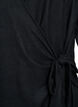Jersey wrap blouse with a tie-fastening, Black, Packshot image number 2