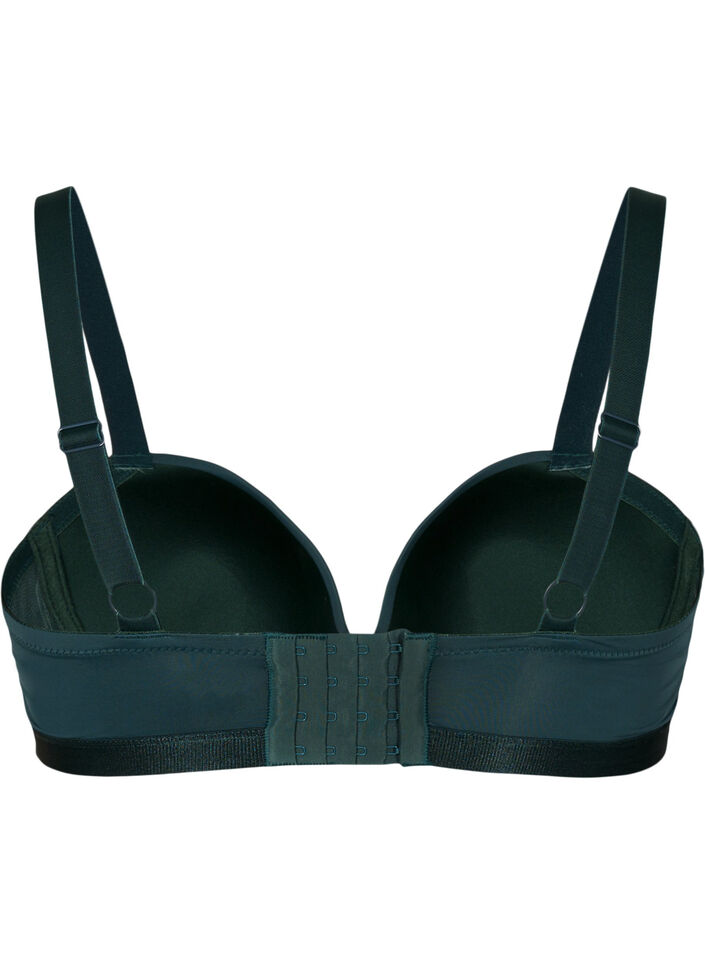 Moulded bra with mesh, Green, Packshot image number 1