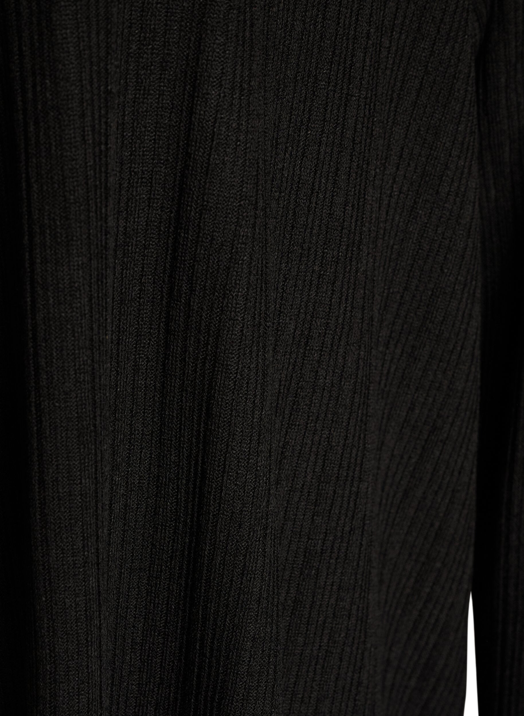 ZizzifashionOpen cardigan in textured jersey, Black, Packshot image number 2