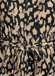 Short dress with 3/4 sleeves and pattern, Black, Packshot image number 2