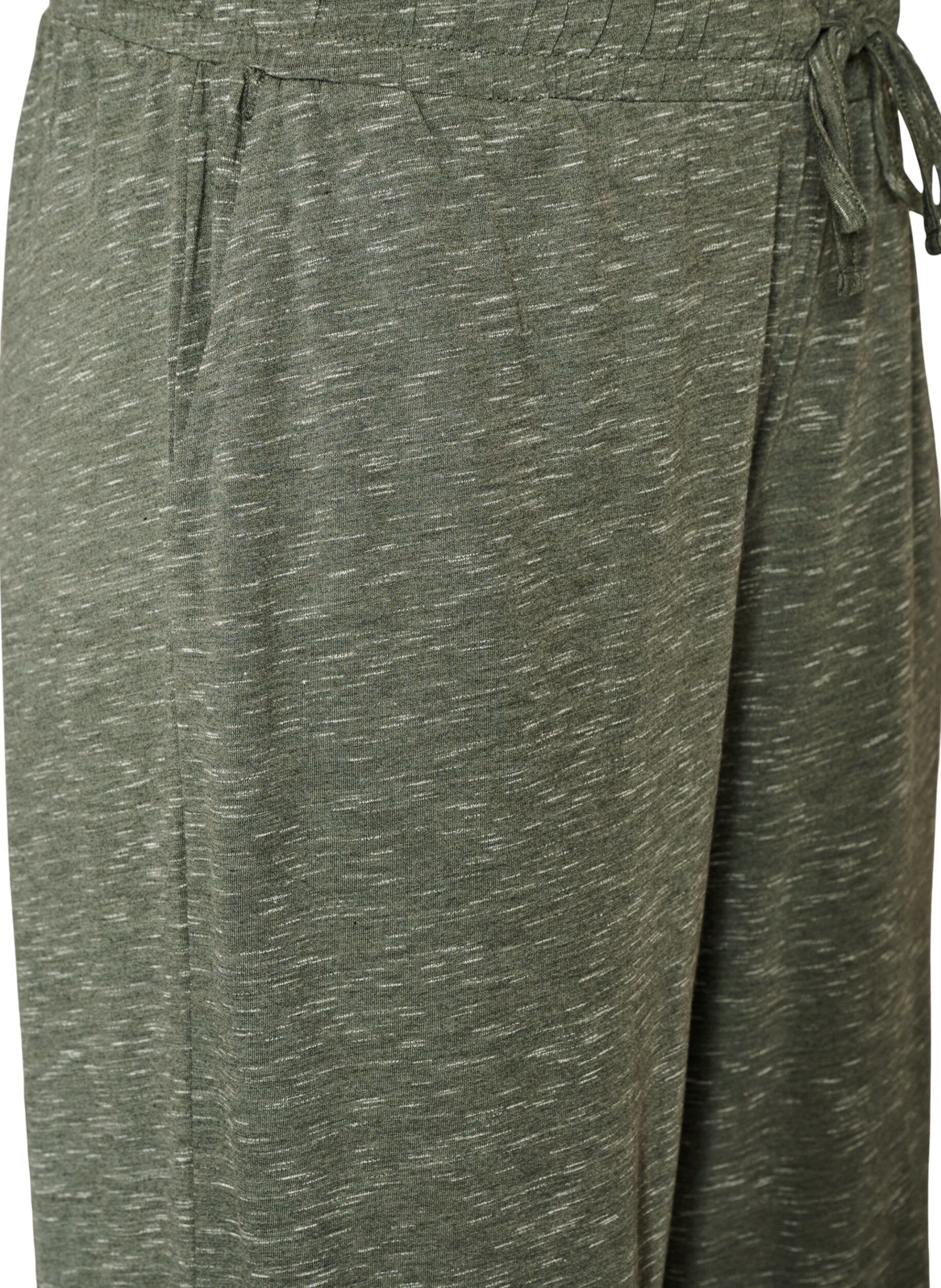 ZizzifashionJersey trousers with wide legs and pockets, Green, Packshot image number 2