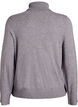 Knitted blouse with turtleneck and side buttons, Grey, Packshot image number 1