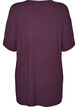 Nightgown in viscose jersey with a ribbed texture, Purple, Packshot image number 1