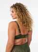 Padded underwired bra with lace, Green, Model image number 2