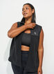 Fleece vest with high collar and drawstring bottom, Black, Model image number 0