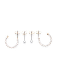 2-pack earrings with pearls