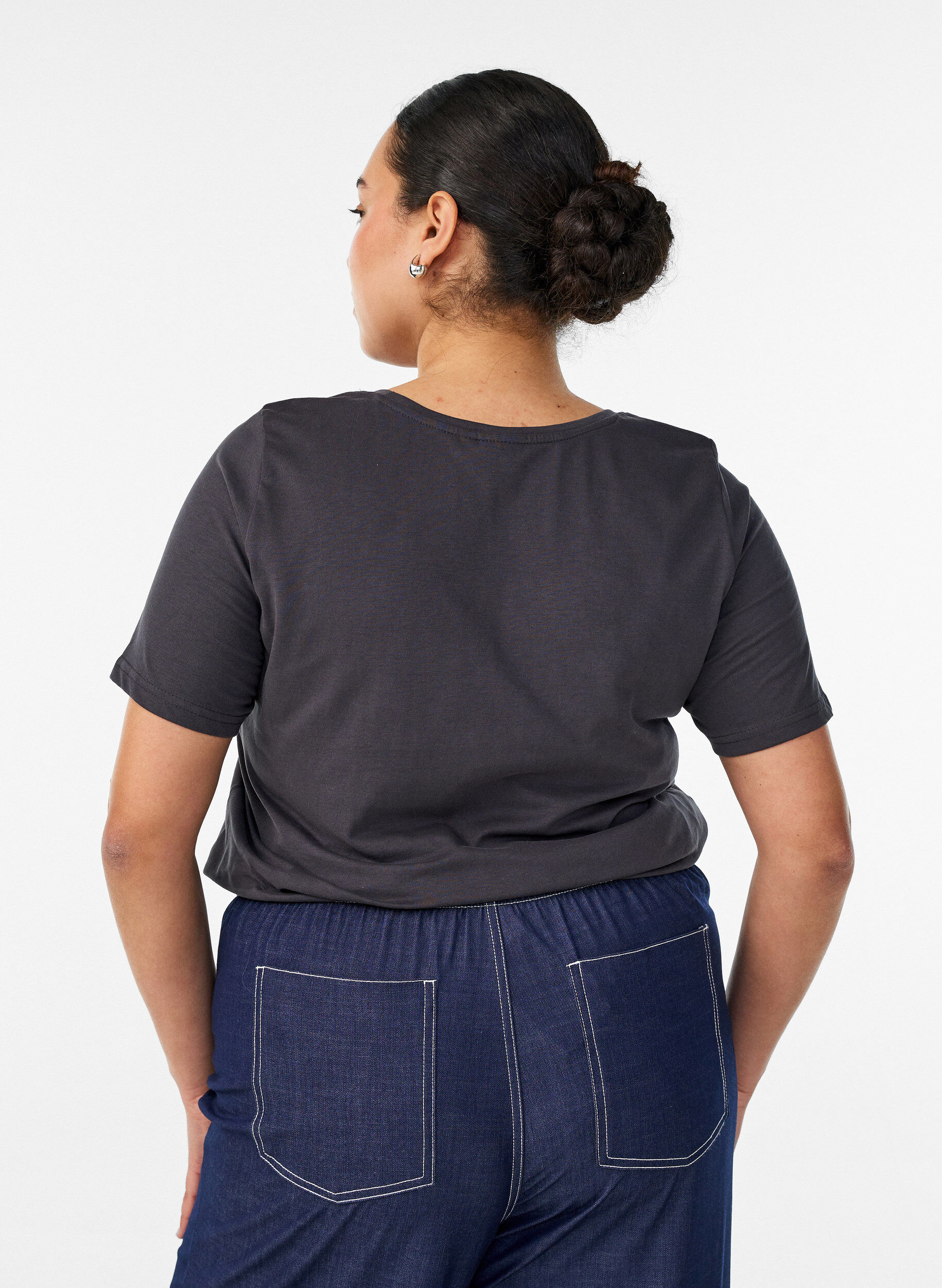 ZizzifashionT-shirt with motif, Grey, Model image number 2