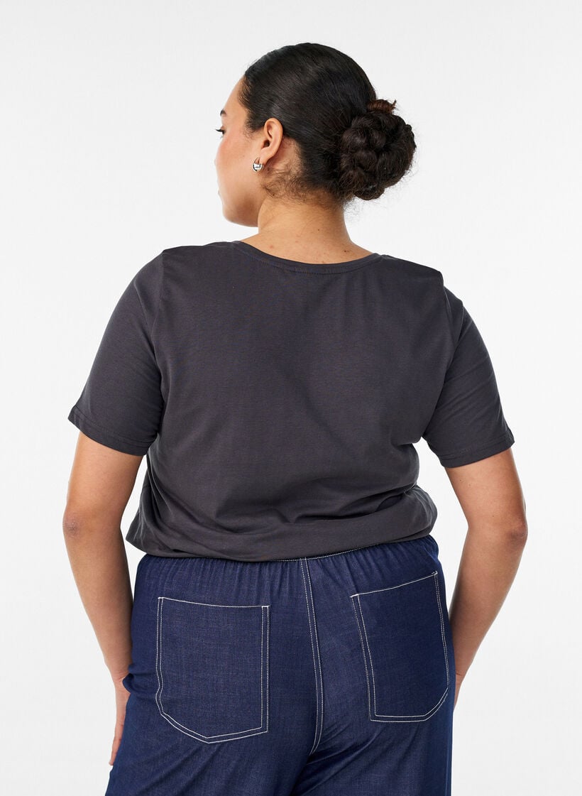 T-shirt with motif, Grey, Model image number 2