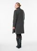 Short knitted dress with a turtleneck and ribbed texture, Dark Grey, Model image number 2