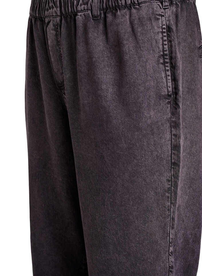 Wide jeans with an elastic waistband, Grey, Packshot image number 2