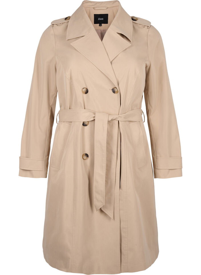Trench coat with pockets and belt, Nomad, Packshot image number 0