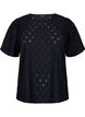 Short-sleeved blouse with hole pattern, Black, Packshot image number 0