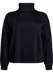 Blouse with turtleneck in modal mix, Black, Packshot image number 0