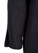 Knitted dress with a round neck and slit, Dark Grey Melange, Packshot image number 3