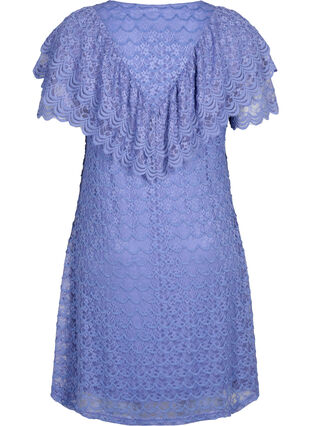 Short-sleeved blonde dress with wide frills, Lavender Violet, Packshot image number 1