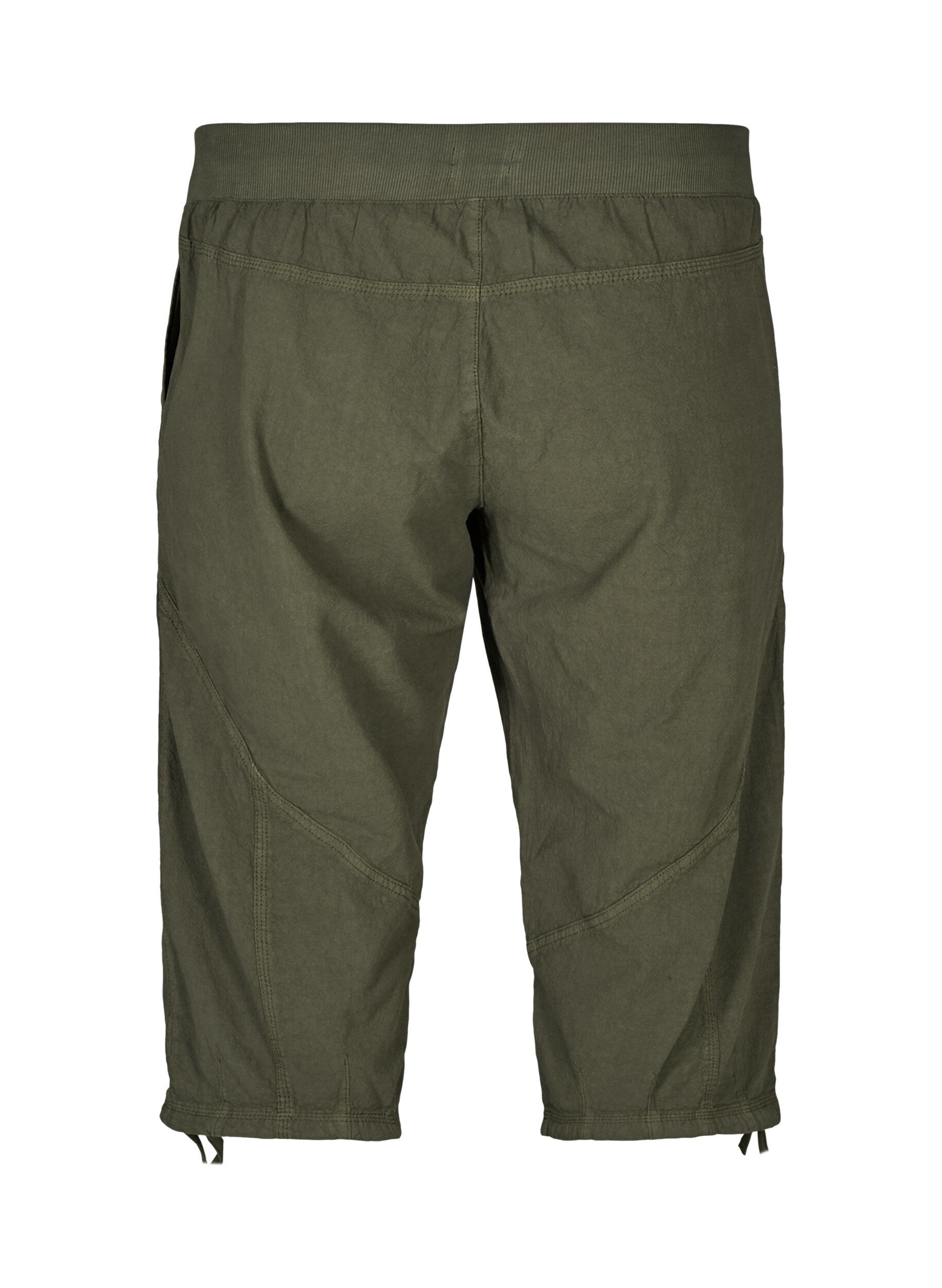 Zizzifashion Cotton Capri trousers , Green, Packshot image number 1