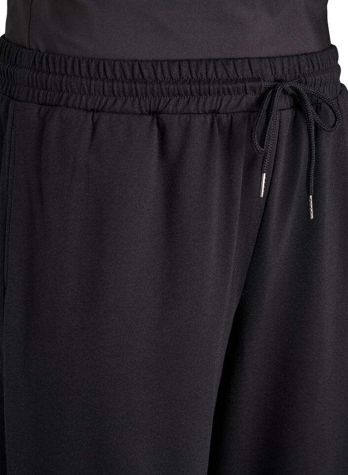Sweatpants with a wide waistband, Black, Packshot image number 2