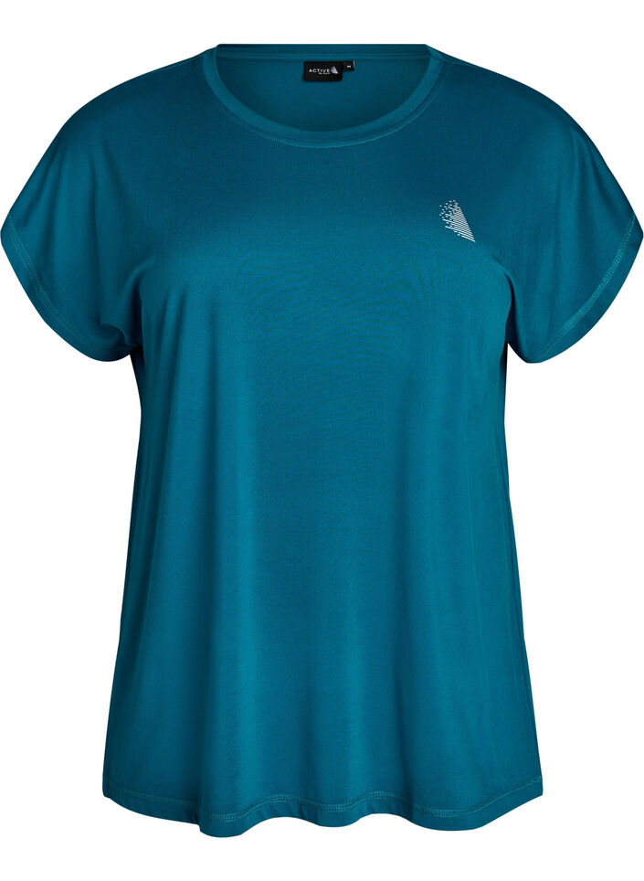 Solid-coloured training T-shirt, Green, Packshot image number 0