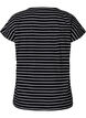 Cotton t-shirt with stripes, Black W. Stripe, Packshot image number 1