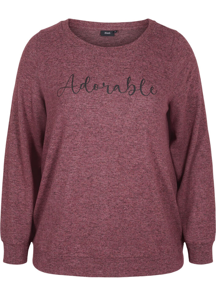 Melange blouse in viscose blend, Port Royal Mel, Packshot image number 0