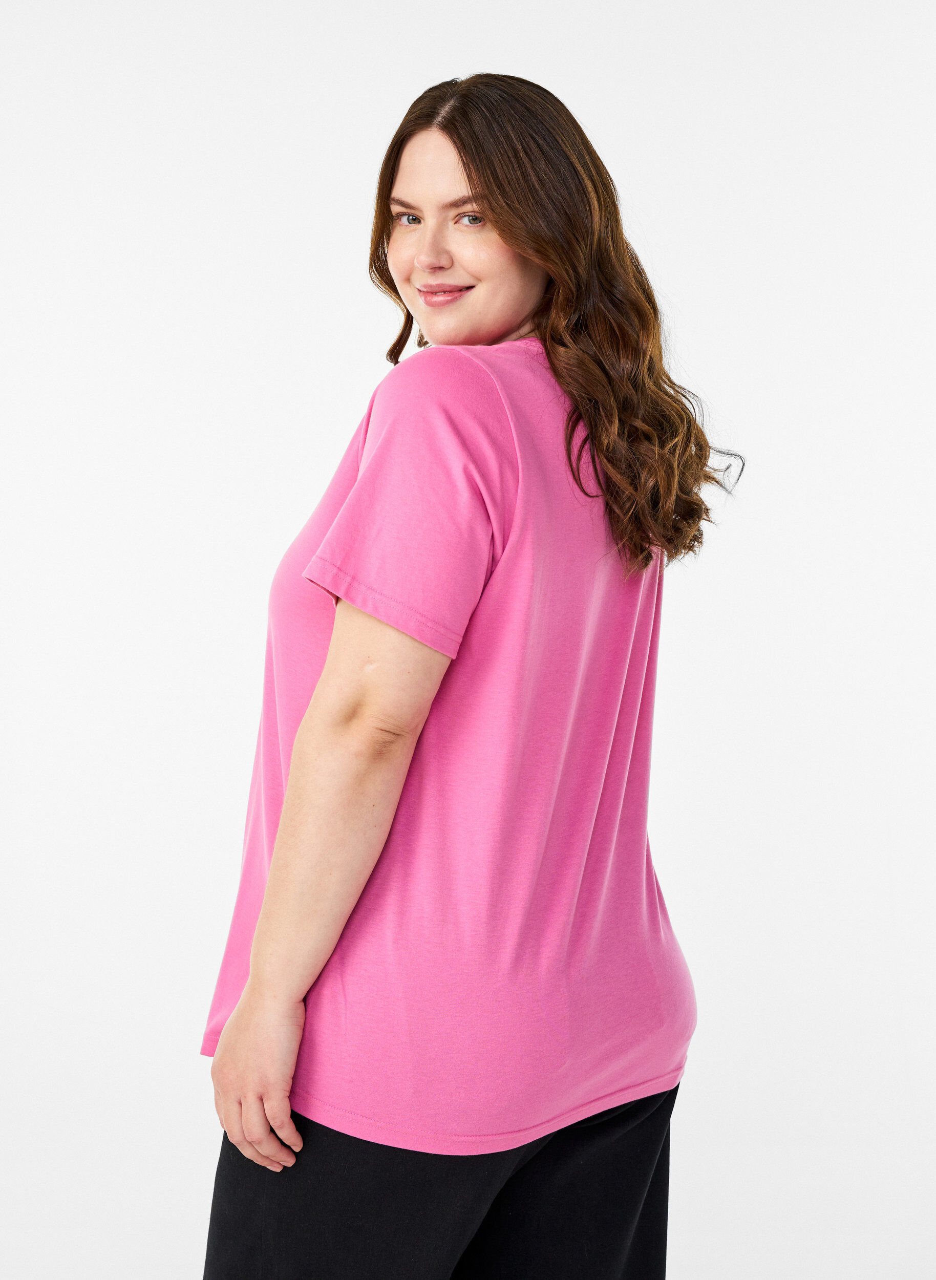 ZizzifashionT-shirt with motif, Pink, Model image number 2