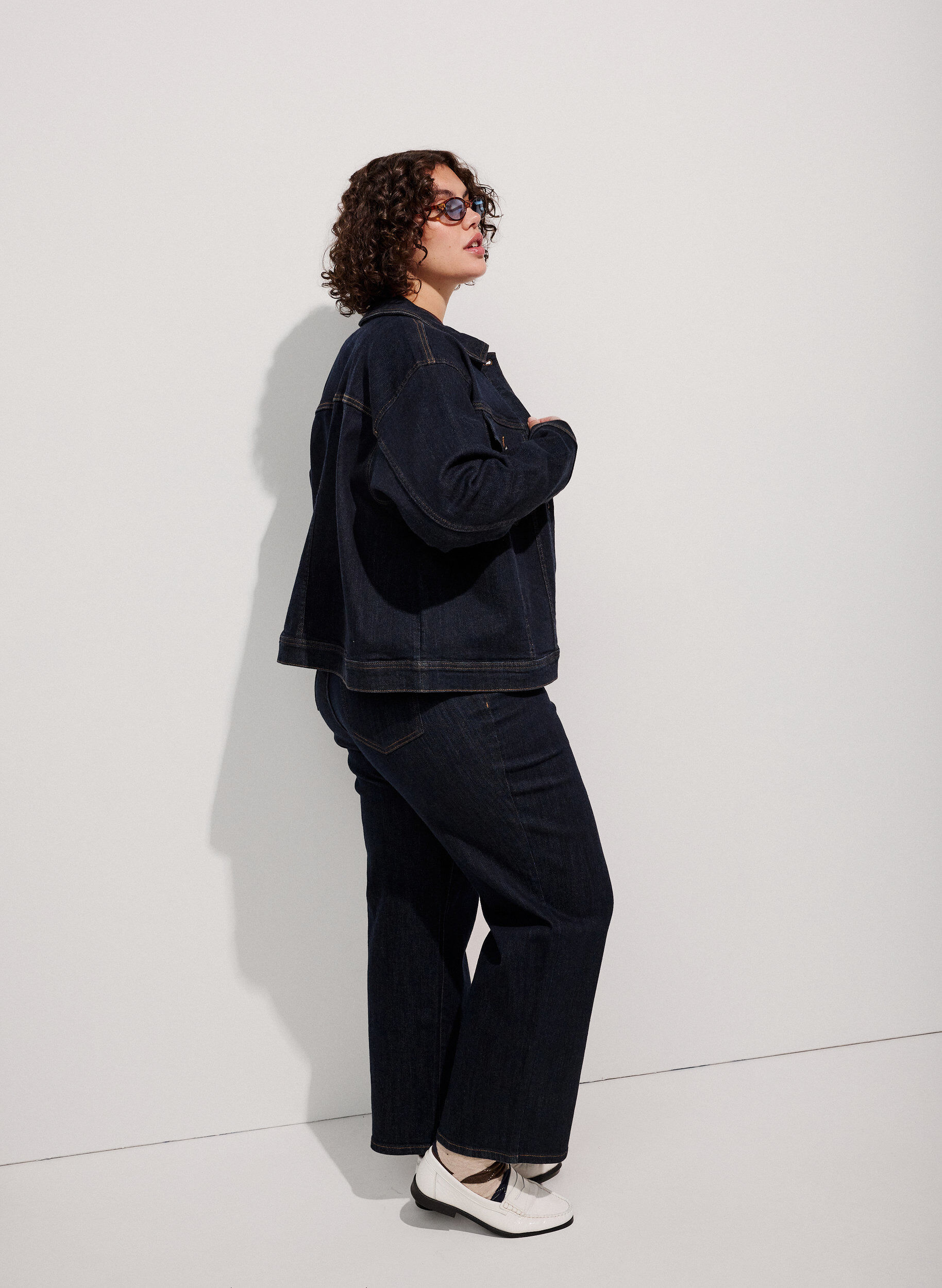 Classic denim jacket with contrast stitching