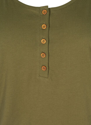 Top with a round neckline and buttons, Ivy Green, Packshot image number 2