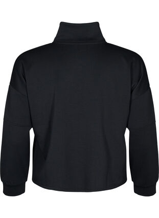Sweatshirt in modal mix with high neck, Black, Packshot image number 1