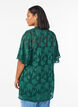 Short A-line dress with a floral print, Green, Model image number 2