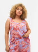 Sleeveless top in viscose, Lavender Flower, Model image number 0