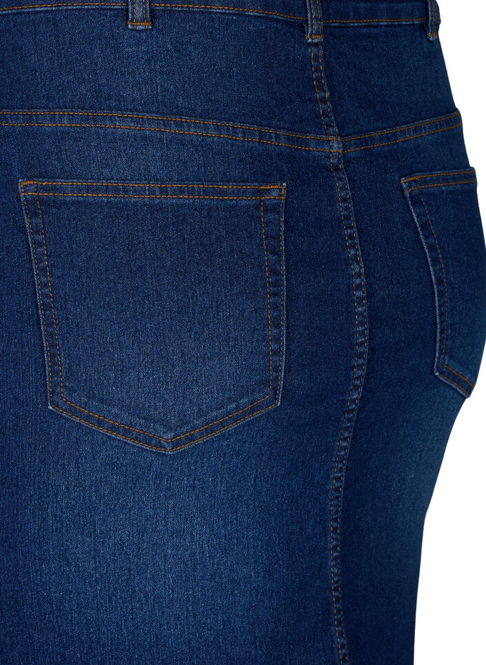 Tight-fitting denim skirt, Blue, Packshot image number 3