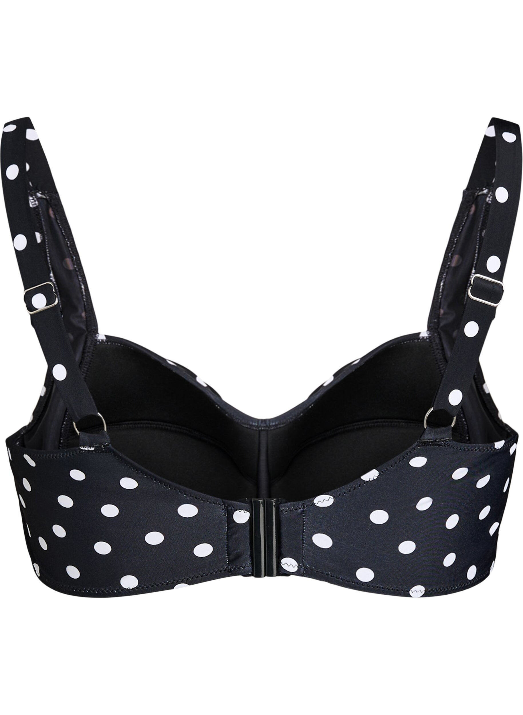 ZizzifashionBikini top with padding and print, Black, Packshot image number 1