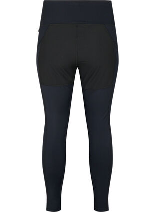 Stretchy and durable exercise leggings with pockets, Black, Packshot image number 1
