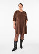 Velvet dress with a zip detail, Chocolate Martini, Model image number 2