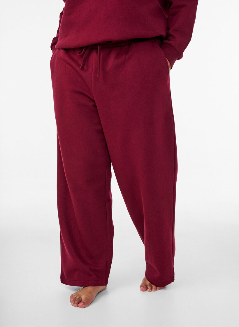 Sweatshirt with text print, Red, Model image number 3