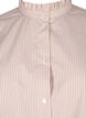 Striped shirt blouse with ruffles, Silver Mink Stripe, Packshot image number 2
