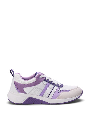 Wide fit trainers, White Purple, Packshot image number 0