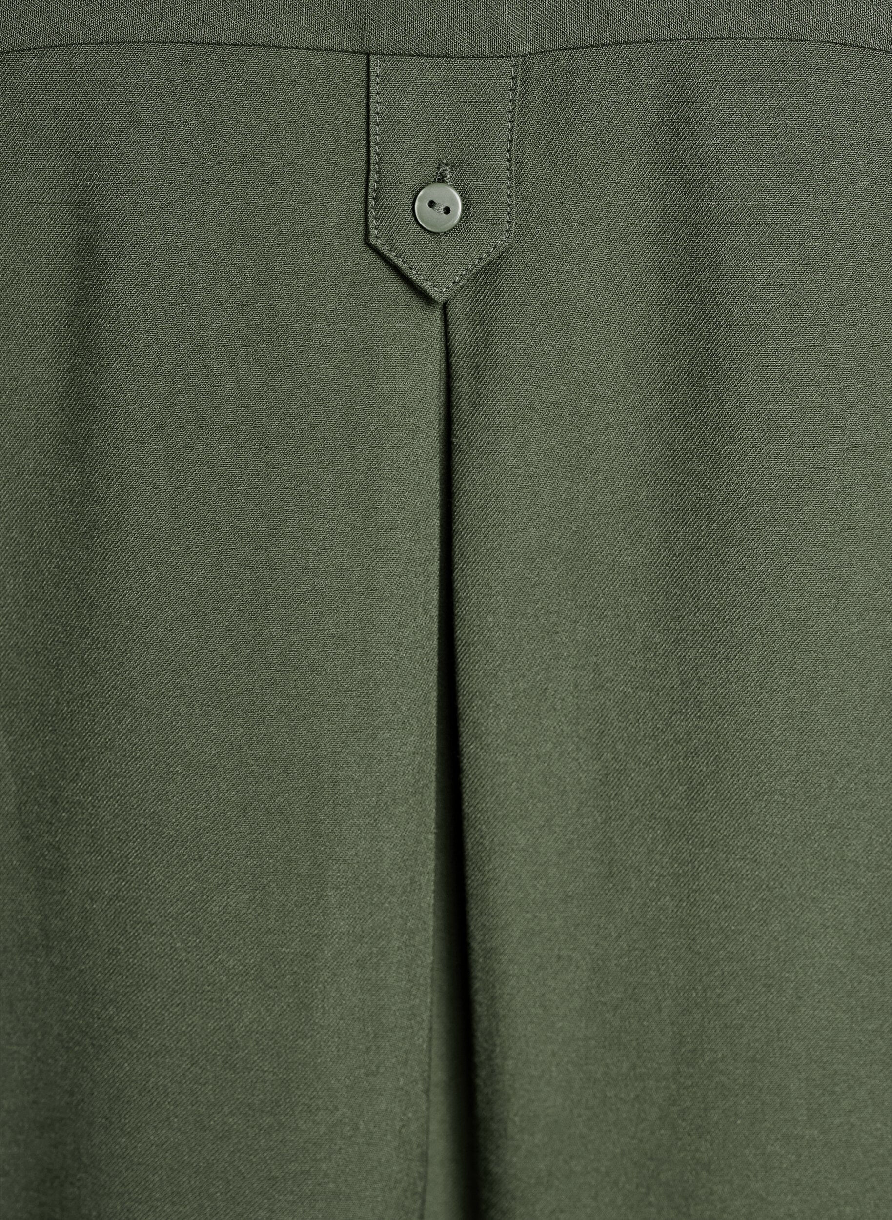 Zizzifashion Shirt blouse with button detail at the back, Green, Packshot image number 3