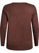 Long-sleeved t-shirt with V-neck and buttons, Brown, Packshot image number 1