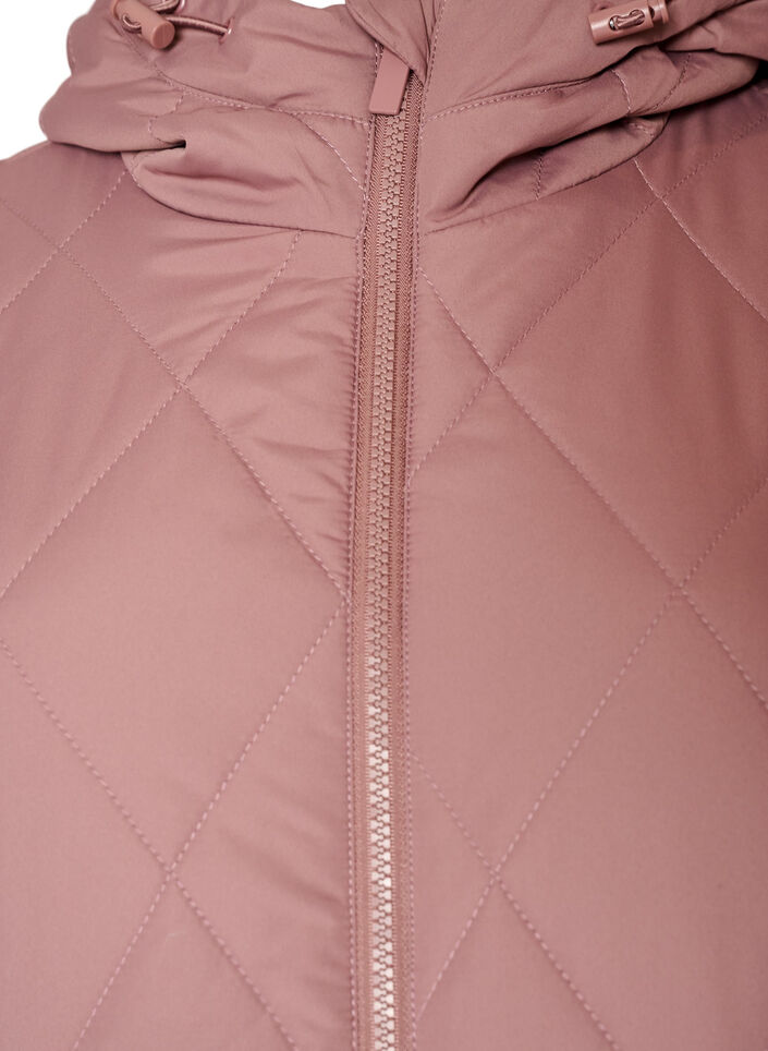 Lightly padded jacket with diamond quilt, Rose, Packshot image number 2