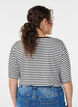 T-shirt with TENCEL&trade; Lyocell and stripes, White, Model image number 2