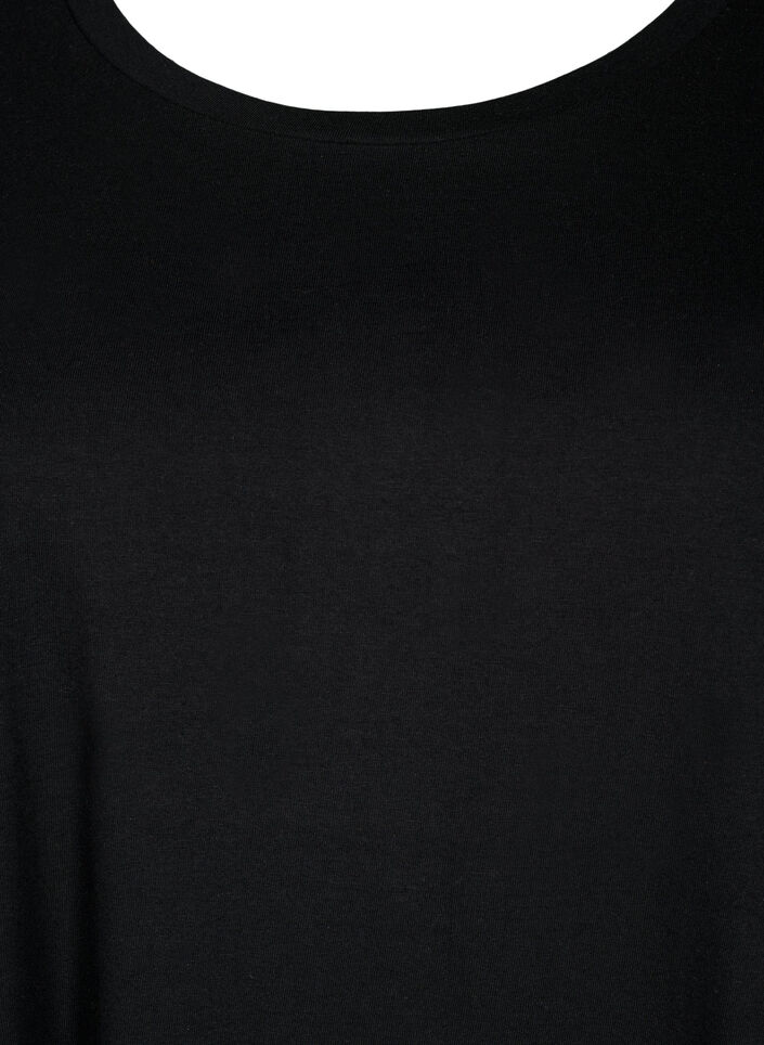 2-pack cotton dress with short sleeves, Black/Black, Packshot image number 3