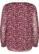 Blouse with floral print and glitter thread, Red, Packshot image number 1