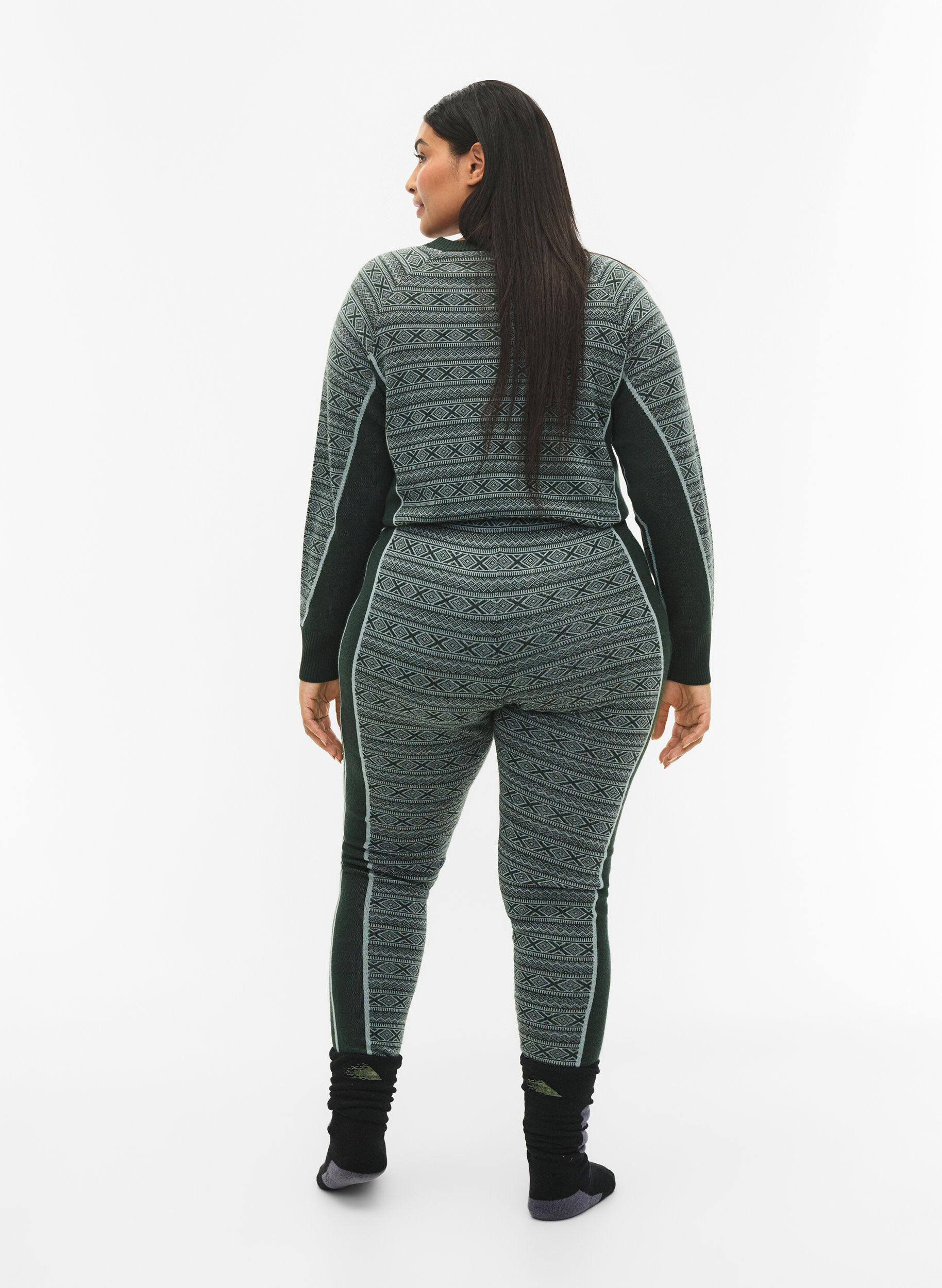 Zizzifashion Wool ski underwear, Deep Lake Comb, Model image number 1