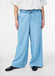 Wide-leg denim joggers with a high waist, Light Blue, Model image number 2