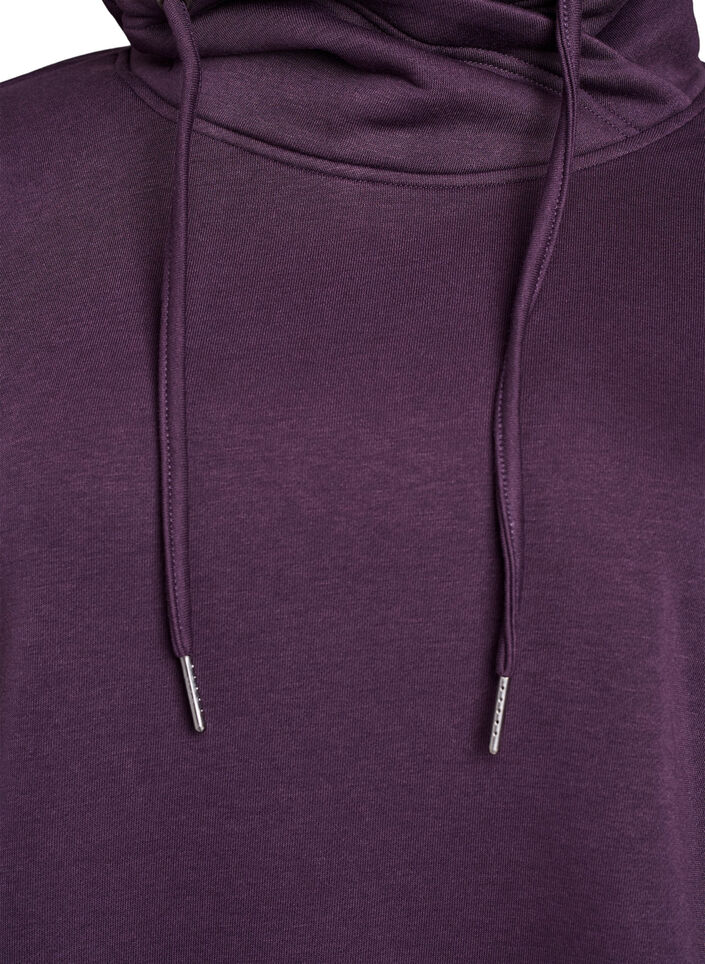 FLASH - Sweatshirt with high collar and pockets, Purple, Packshot image number 2