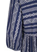 Short dress with graphic print and 3/4 sleeves, Blue, Packshot image number 3
