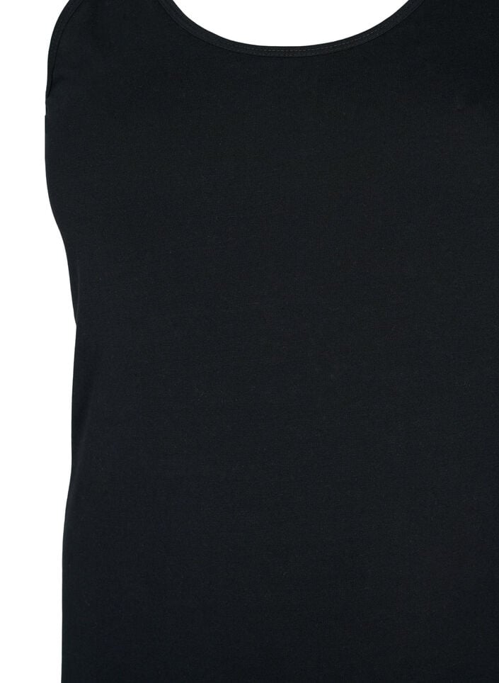 Cotton basic top, Black, Packshot