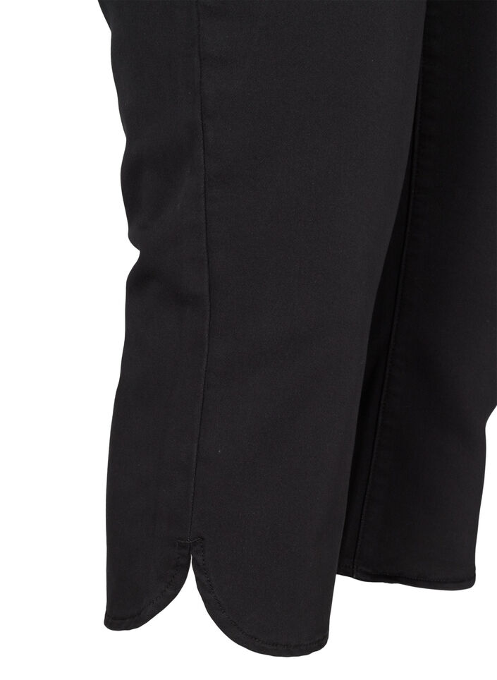 Close fitting cotton blend capris, Black, Packshot image number 3