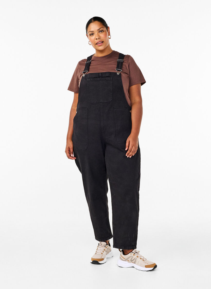 Denim overalls, Black, Model image number 0